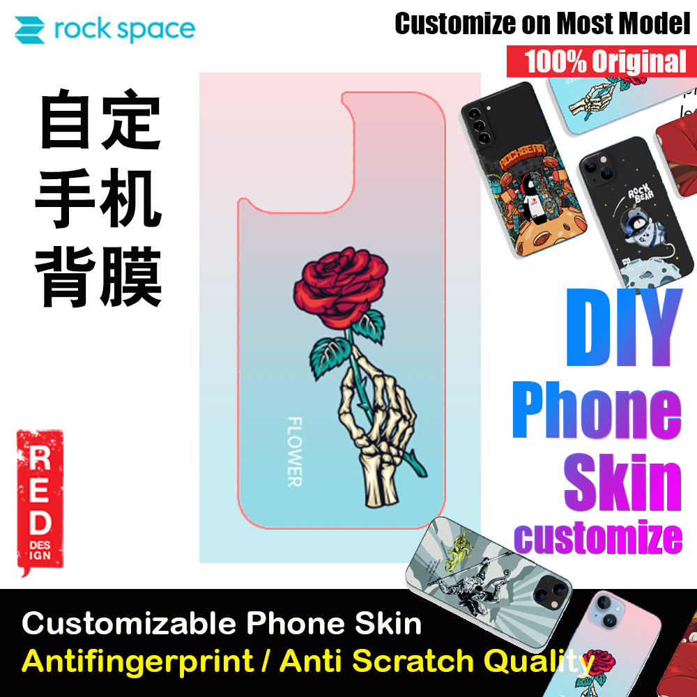 Picture of Rock Space DIY 自定 定制 设计 手机背膜 贴纸 DIY Customize High Quality Print Phone Skin Sticker for Multiple Phone Model with Multiple Photo Images Gallery or with Own Phone Text (Flower Skeleton) Red Design- Red Design Cases, Red Design Covers, iPad Cases and a wide selection of Red Design Accessories in Malaysia, Sabah, Sarawak and Singapore 