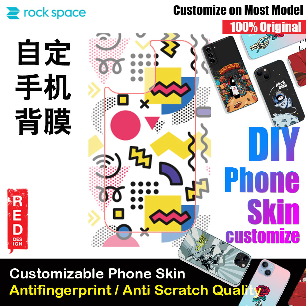 Picture of Rock Space DIY 自定 定制 设计 手机背膜 贴纸 DIY Customize High Quality Print Phone Skin Sticker for Multiple Phone Model with Multiple Photo Images Gallery or with Own Phone Text (Pattern doodle) Red Design- Red Design Cases, Red Design Covers, iPad Cases and a wide selection of Red Design Accessories in Malaysia, Sabah, Sarawak and Singapore 