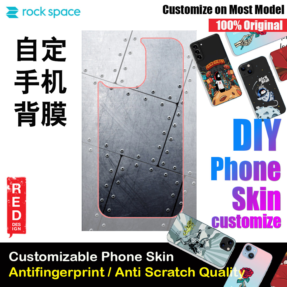Picture of Rock Space DIY 自定 定制 设计 手机背膜 贴纸 DIY Customize High Quality Print Phone Skin Sticker for Multiple Phone Model with Multiple Photo Images Gallery or with Own Phone CellphoneText (Pattern Metal Iron) Red Design- Red Design Cases, Red Design Covers, iPad Cases and a wide selection of Red Design Accessories in Malaysia, Sabah, Sarawak and Singapore 