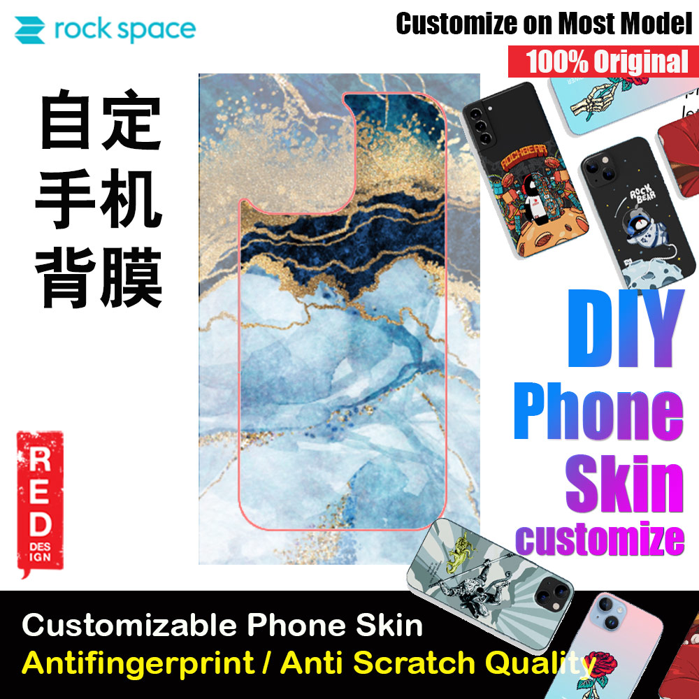 Picture of Rock Space DIY 自定 定制 设计 手机背膜 贴纸 DIY Customize High Quality Print Phone Skin Sticker for Multiple Phone Model with Multiple Photo Images Gallery or with Own Phone Text (Pattern Marble) Red Design- Red Design Cases, Red Design Covers, iPad Cases and a wide selection of Red Design Accessories in Malaysia, Sabah, Sarawak and Singapore 