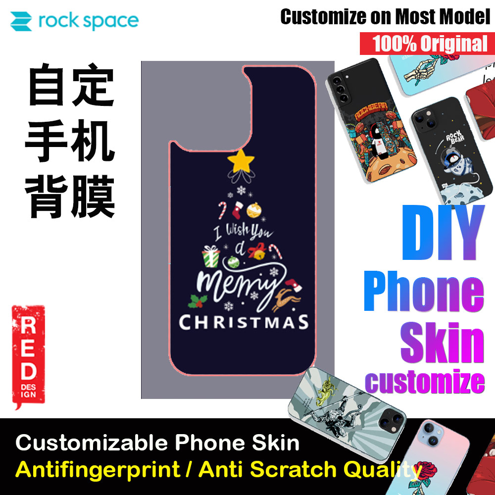 Picture of Rock Space DIY 自定 定制 设计 手机背膜 贴纸 DIY Customize High Quality Print Phone Skin Sticker for Multiple Phone Model with Multiple Photo Images Gallery or with Own Phone Cellphone (Merry Christmas) Red Design- Red Design Cases, Red Design Covers, iPad Cases and a wide selection of Red Design Accessories in Malaysia, Sabah, Sarawak and Singapore 