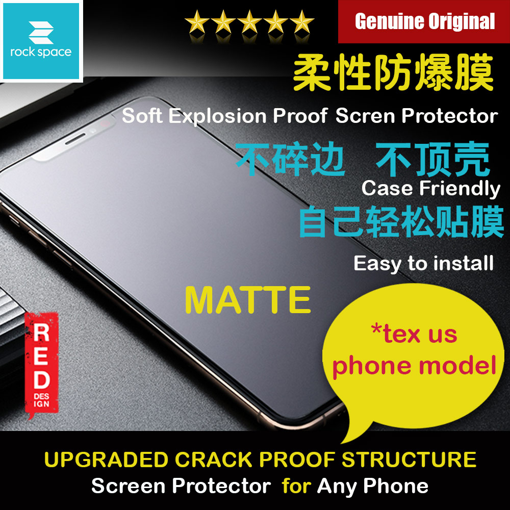 Picture of Rock Space Custom Made Crack Proof Explosion Proof Flexible TPU Soft Screen Protector for Any Phone Model (Matte Anti Finger Print Gaming) Apple iPhone 11 6.1- Apple iPhone 11 6.1 Cases, Apple iPhone 11 6.1 Covers, iPad Cases and a wide selection of Apple iPhone 11 6.1 Accessories in Malaysia, Sabah, Sarawak and Singapore 