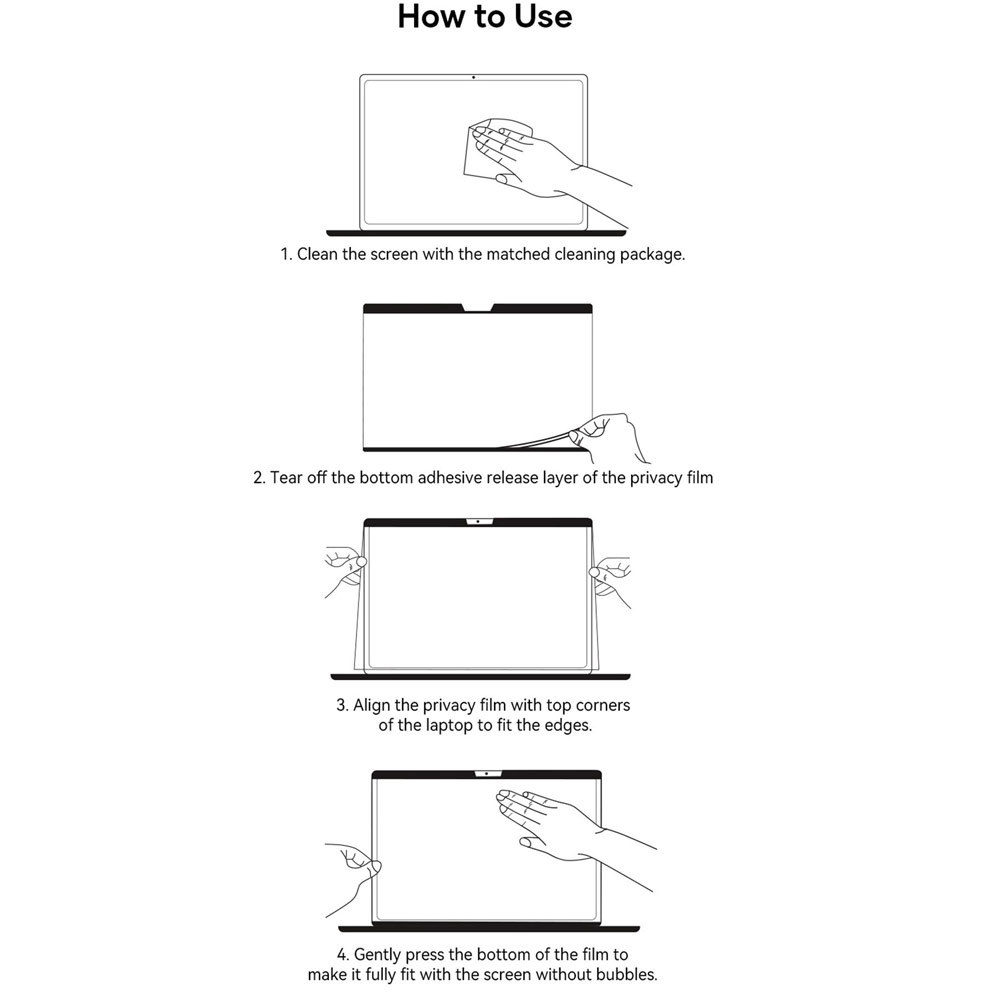 Picture of Apple Macbook Pro 16.2 2021 Screen Protector | Rock Space Magnetic Privacy Anti Peep View PET HD Screen Protector for Macbook Pro 16.2"