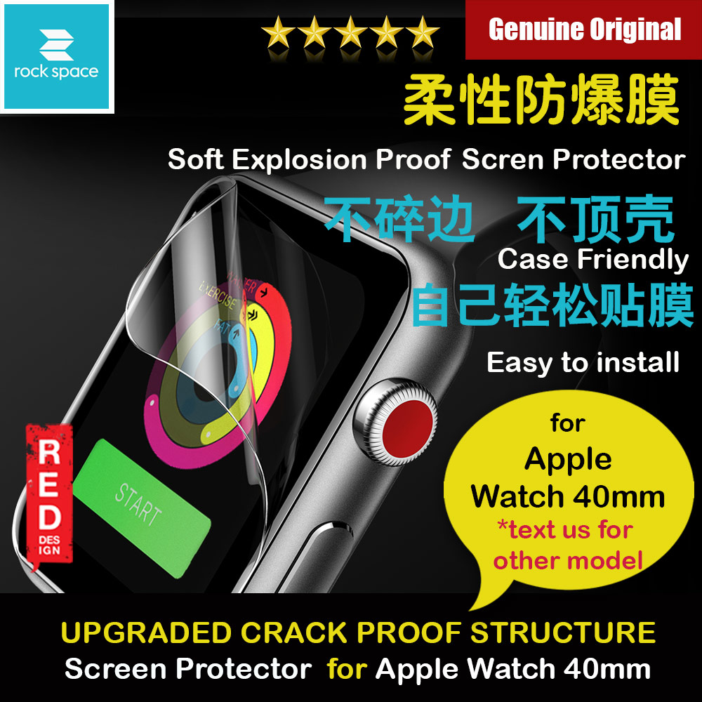 Picture of Rock Space Explosion Proof Soft Screen Protector for iWatch 40mm (Clear Anti Bacteria) Apple Watch 40mm- Apple Watch 40mm Cases, Apple Watch 40mm Covers, iPad Cases and a wide selection of Apple Watch 40mm Accessories in Malaysia, Sabah, Sarawak and Singapore 