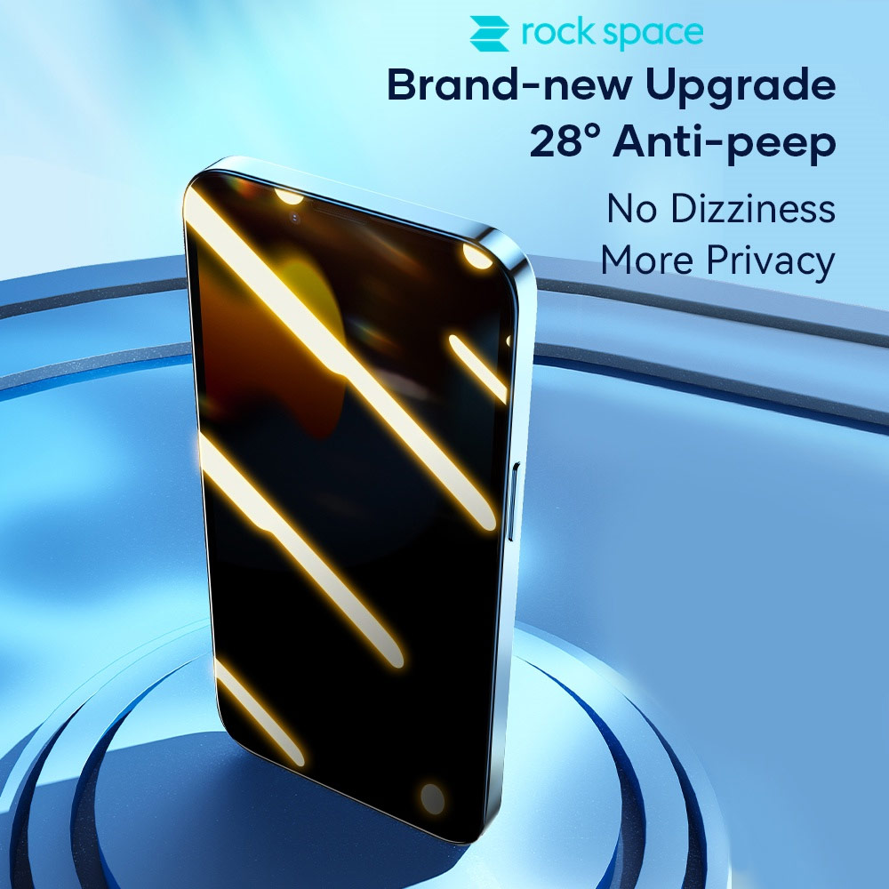 Picture of Apple iPhone 13 6.1  | Rock Space HD Full Coverage Tempered Glass for iPhone 13 iPhone 13 Pro 6.1 (Privacy Anti View Anti Peep)