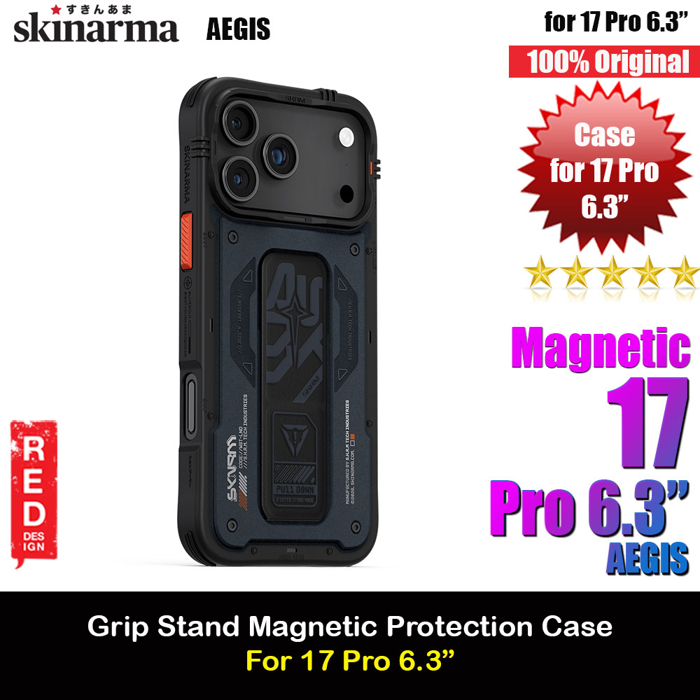 Picture of Skinarma Aegis Magcharge Grip Stand Droop Protection Case for iPhone 17 Pro 6.3 (Navy) Apple iPhone 17 Pro 6.3- Apple iPhone 17 Pro 6.3 Cases, Apple iPhone 17 Pro 6.3 Covers, iPad Cases and a wide selection of Apple iPhone 17 Pro 6.3 Accessories in Malaysia, Sabah, Sarawak and Singapore 