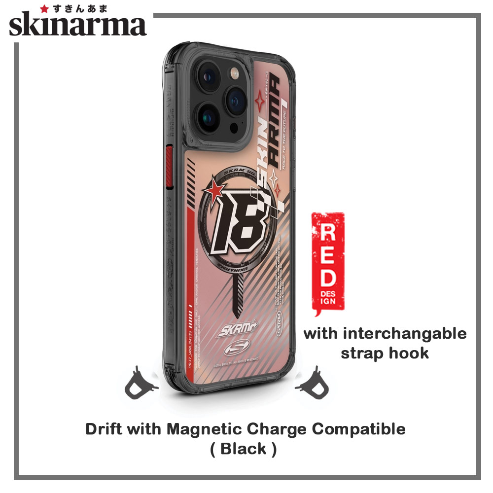 Picture of Apple iPhone 15 Pro 6.1 Case | Skinarma Magnetic Charge Drop Protection Case for iPhone 15 Pro 6.1 (Hologram Black)