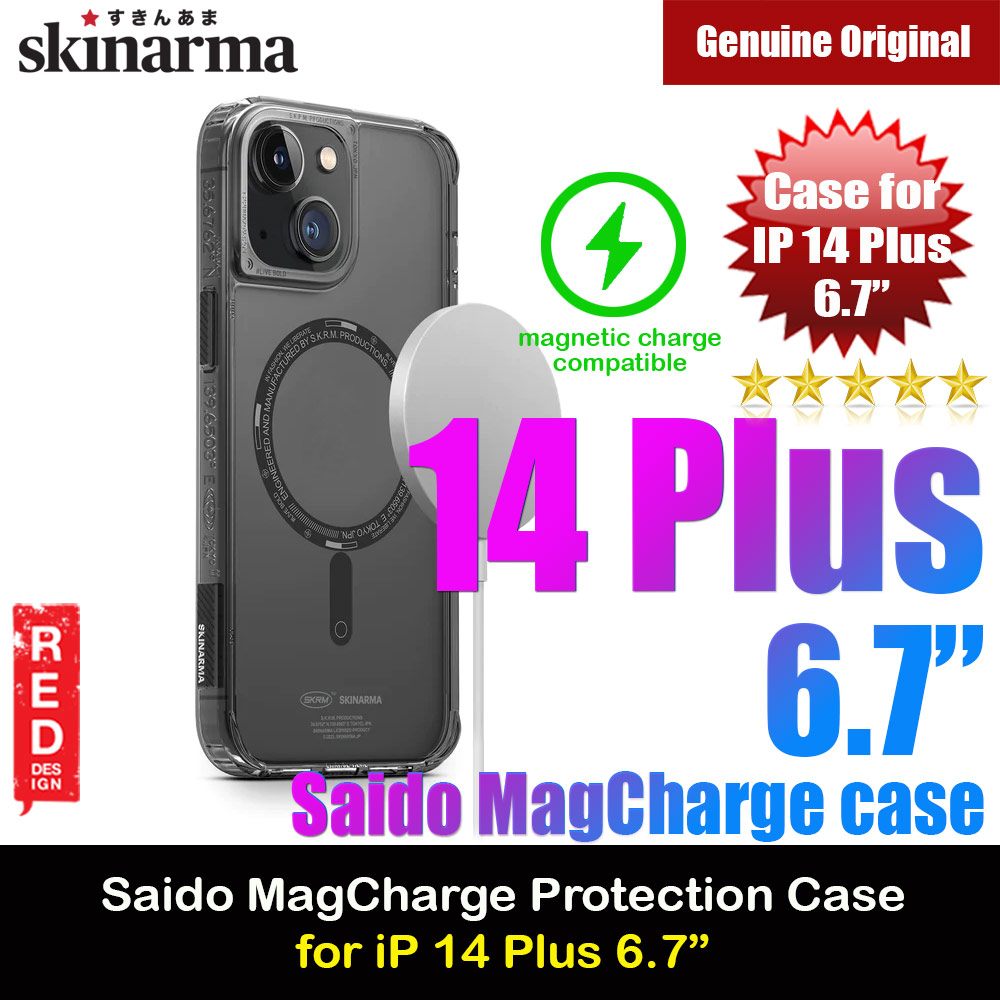 Picture of Skinarma Saido MagCharge Series Drop Protection Case with Magsafe Magnetic Charging Compatible for iPhone 14 Plus 6.7 (Smoke) Apple iPhone 14 Plus 6.7- Apple iPhone 14 Plus 6.7 Cases, Apple iPhone 14 Plus 6.7 Covers, iPad Cases and a wide selection of Apple iPhone 14 Plus 6.7 Accessories in Malaysia, Sabah, Sarawak and Singapore 