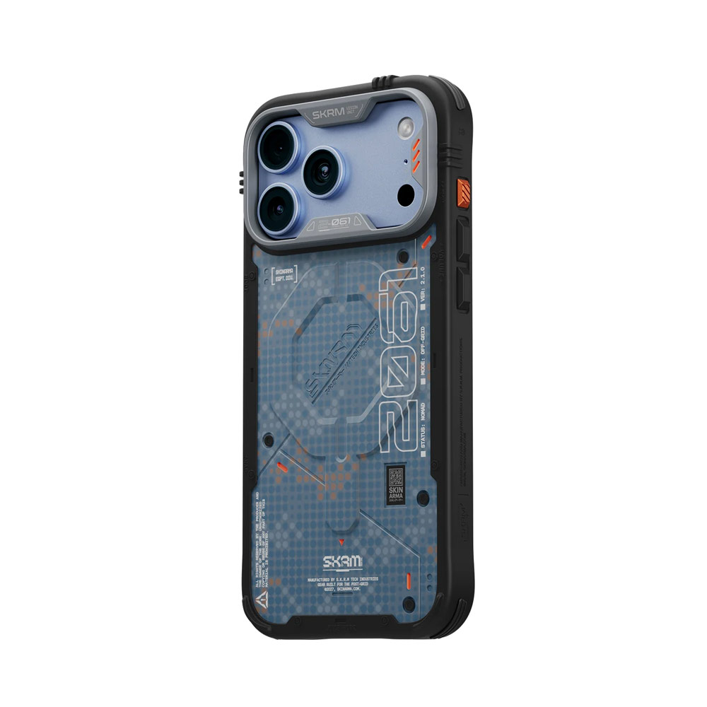 Picture of Apple iPhone 18 Pro Case | Skinarma VIGOR XE Magnetic Charge Drop Protection Case with Camera Control Button for iPhone 18 Pro 6.3 - Blue