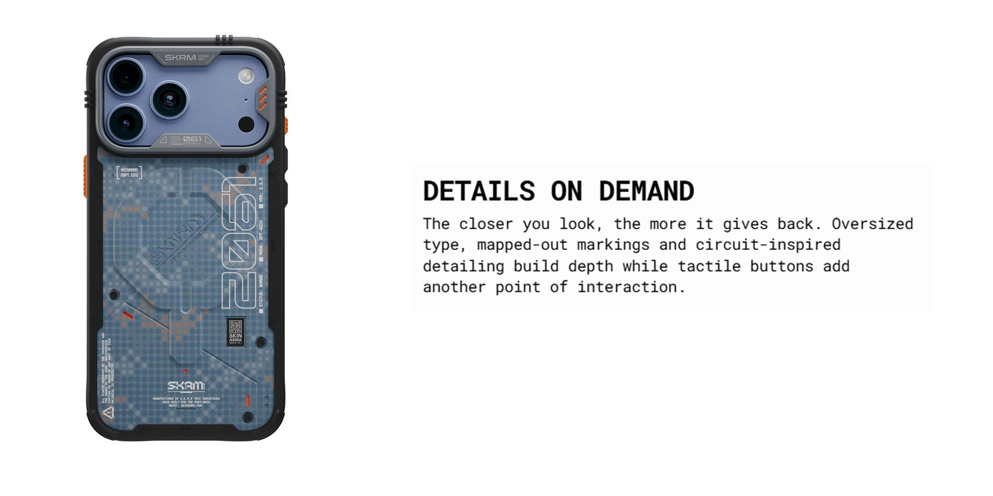 Picture of Apple iPhone 18 Pro Max Case | Skinarma VIGOR XE Magnetic Charge Drop Protection Case with Camera Control Button for iPhone 18 Pro Max 6.9 - Onyx