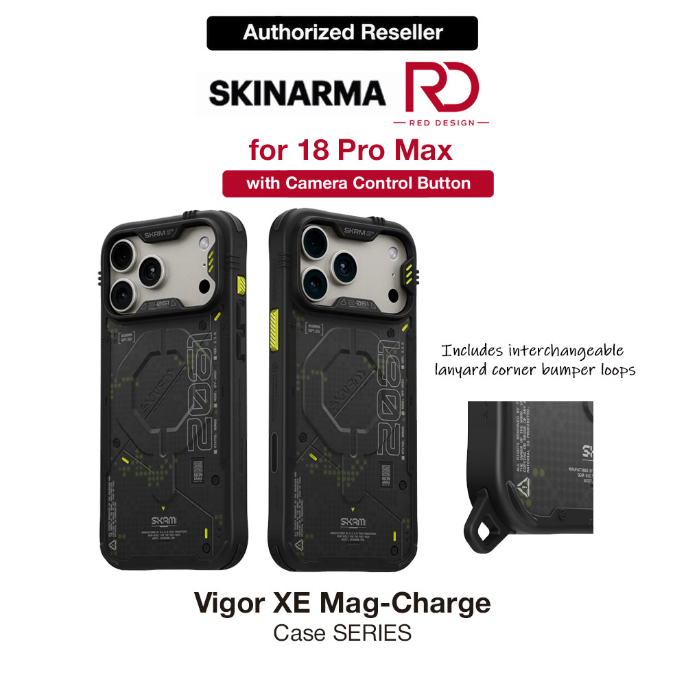 Picture of Skinarma VIGOR XE Magnetic Charge Drop Protection Case with Camera Control Button for iPhone 18 Pro Max 6.9 - Grey Apple iPhone 18 Pro Max- Apple iPhone 18 Pro Max Cases, Apple iPhone 18 Pro Max Covers, iPad Cases and a wide selection of Apple iPhone 18 Pro Max Accessories in Malaysia, Sabah, Sarawak and Singapore