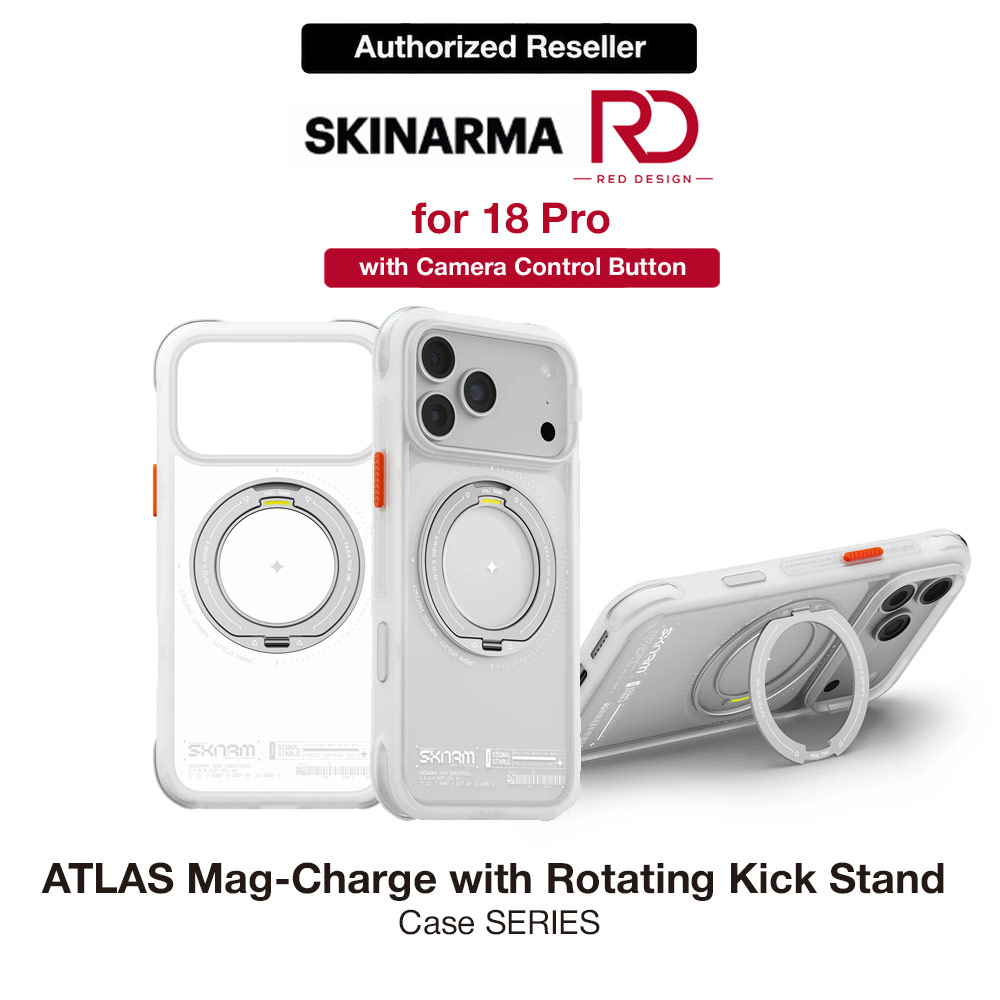 Picture of Skinarma Atlas Magnetic Charge 360° Rotatable Kickstand Drop Protection Case for iPhone 18 Pro 6.3 - Frost Apple iPhone 18 Pro- Apple iPhone 18 Pro Cases, Apple iPhone 18 Pro Covers, iPad Cases and a wide selection of Apple iPhone 18 Pro Accessories in Malaysia, Sabah, Sarawak and Singapore 