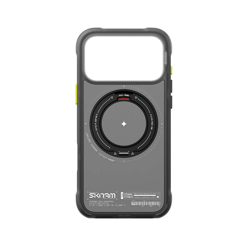 Picture of Apple iPhone 18 Pro Case | Skinarma Atlas Magnetic Charge 360° Rotatable Kickstand Drop Protection Case for iPhone 18 Pro 6.3 - Black