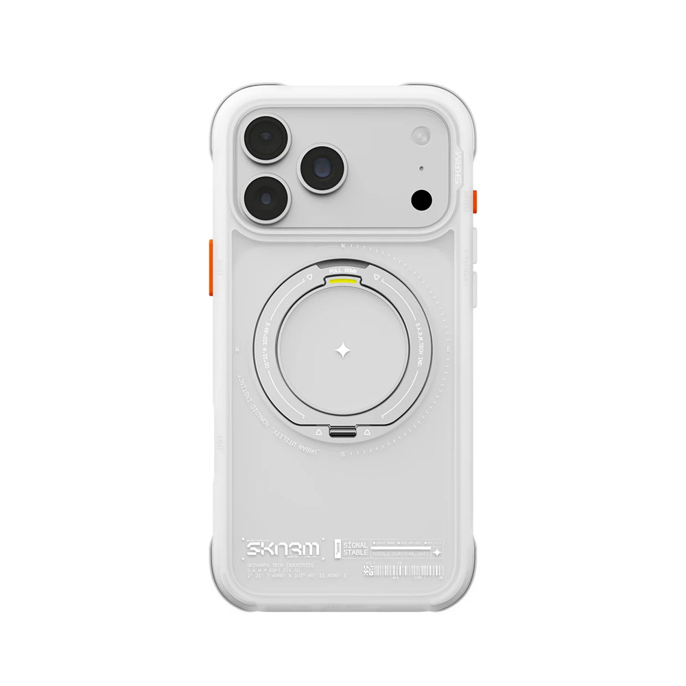 Picture of Apple iPhone 18 Pro Case | Skinarma Atlas Magnetic Charge 360° Rotatable Kickstand Drop Protection Case for iPhone 18 Pro 6.3 - Frost