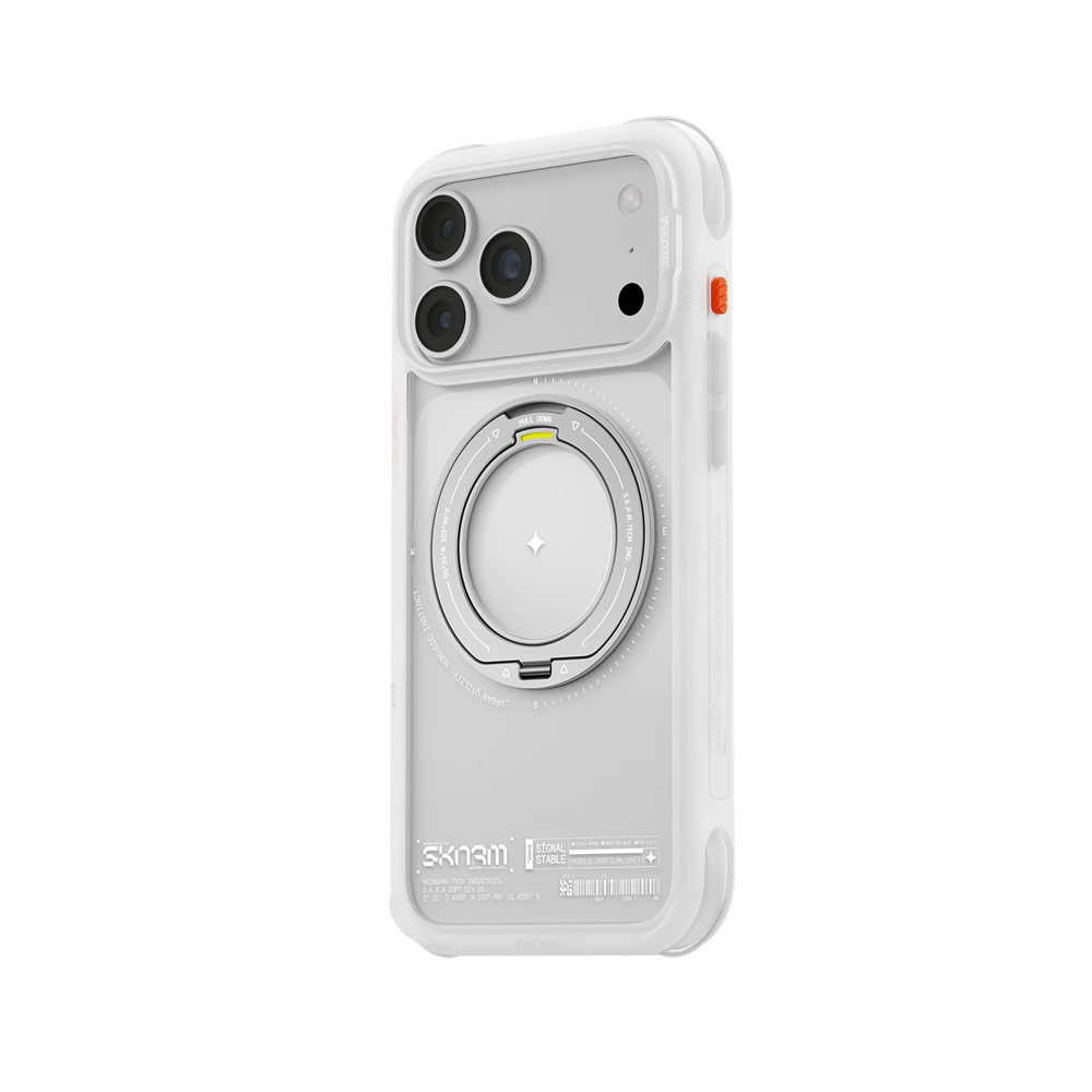 Picture of Apple iPhone 18 Pro Case | Skinarma Atlas Magnetic Charge 360° Rotatable Kickstand Drop Protection Case for iPhone 18 Pro 6.3 - Frost