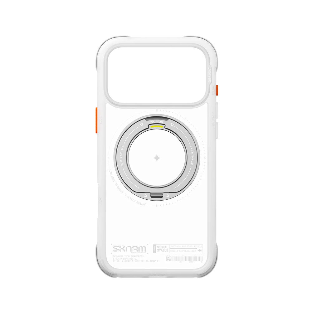 Picture of Apple iPhone 18 Pro Case | Skinarma Atlas Magnetic Charge 360° Rotatable Kickstand Drop Protection Case for iPhone 18 Pro 6.3 - Frost