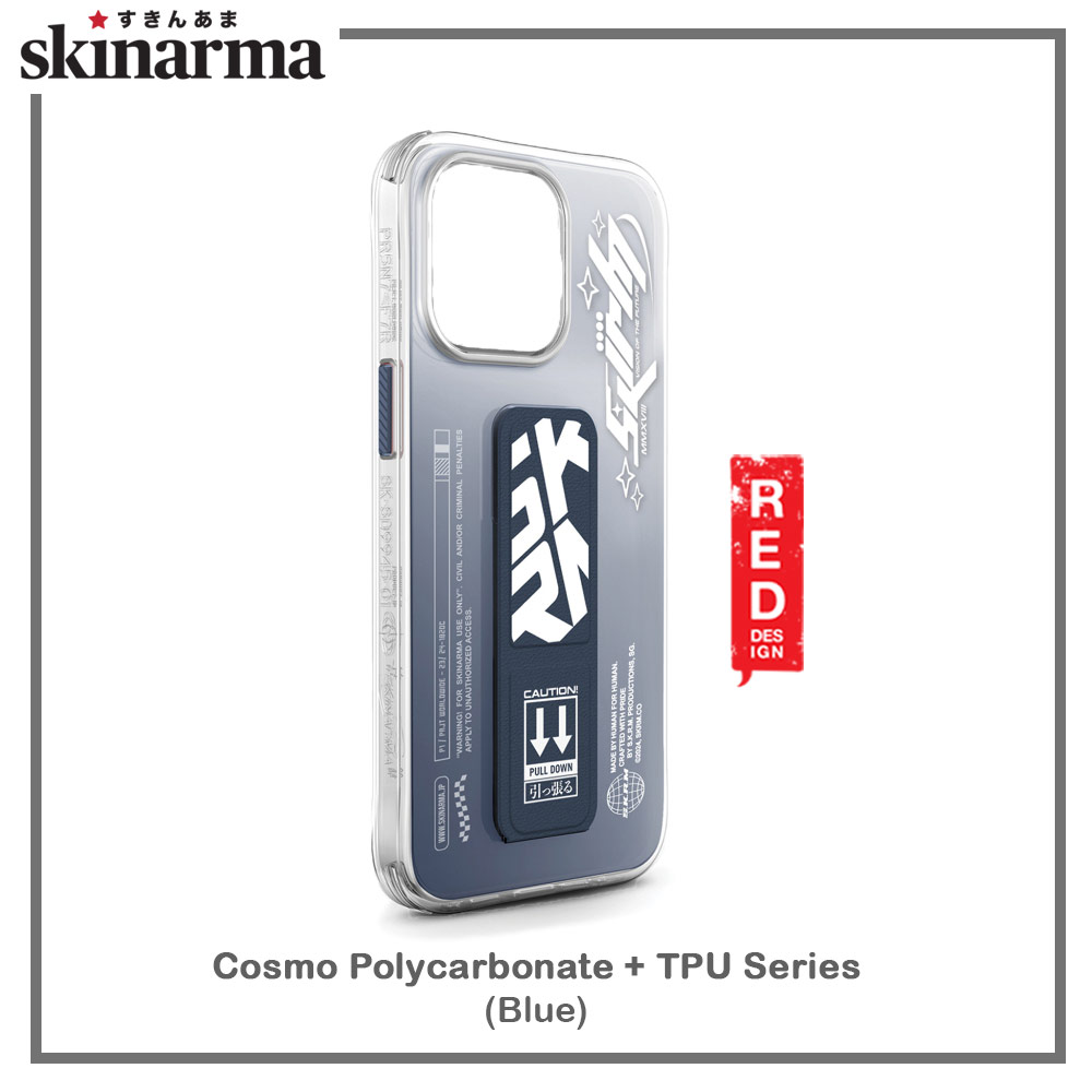 Picture of Apple iPhone 15 Pro 6.1 Case | Skinarma Kickstand Grip Stand Drop Protection Case for iPhone 15 Pro 6.1 (Cosmo Blue)