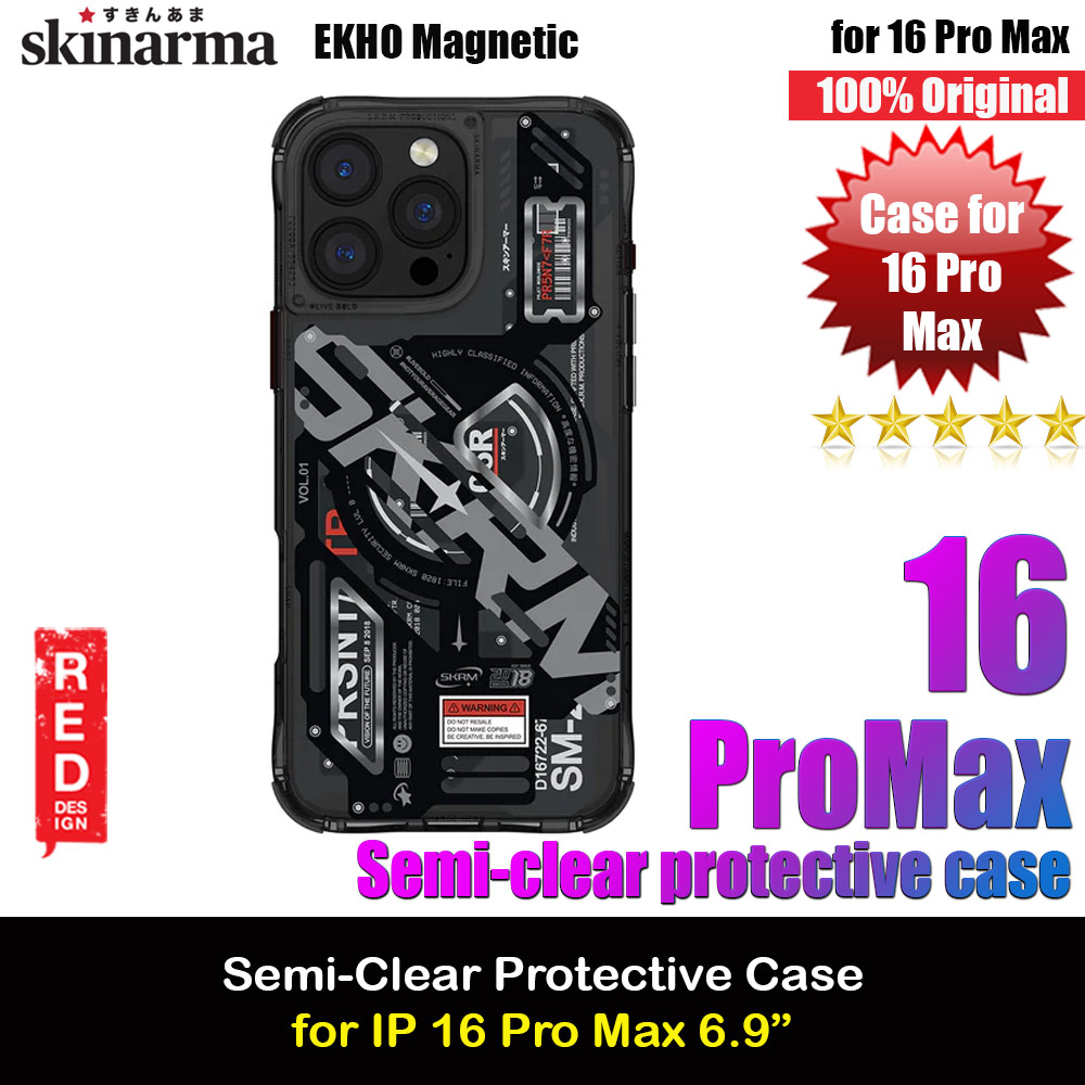 Picture of Skinarma Ekho  Magnetic Charge Drop Protection Case for iPhone 16 Pro Max 6.9 (Black) Apple iPhone 16 Pro Max 6.9- Apple iPhone 16 Pro Max 6.9 Cases, Apple iPhone 16 Pro Max 6.9 Covers, iPad Cases and a wide selection of Apple iPhone 16 Pro Max 6.9 Accessories in Malaysia, Sabah, Sarawak and Singapore 