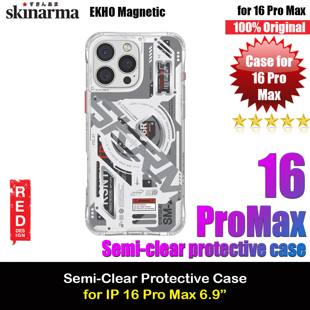 Picture of Skinarma Ekho  Magnetic Charge Drop Protection Case for iPhone 16 Pro Max 6.9 (Clear) Apple iPhone 16 Pro Max 6.9- Apple iPhone 16 Pro Max 6.9 Cases, Apple iPhone 16 Pro Max 6.9 Covers, iPad Cases and a wide selection of Apple iPhone 16 Pro Max 6.9 Accessories in Malaysia, Sabah, Sarawak and Singapore 