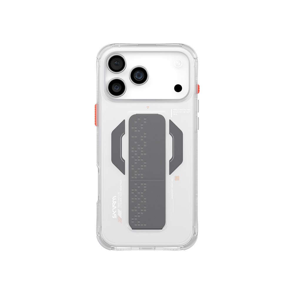 Picture of Apple iPhone 17 Pro 6.3 Case | Skinarma Haxa Magcharge Grip Stand Droop Protection Case for iPhone 17 Pro 6.3 (Clear)