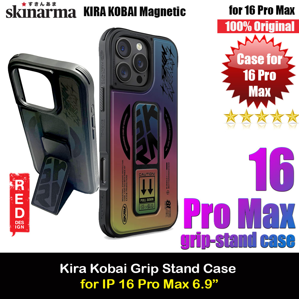 Picture of Skinarma Magnetic Charge Kickstand Grip Stand Drop Protection Case for iPhone 16 Pro Max 6.9 (Kira Kobai Hologram) Apple iPhone 16 Pro Max 6.9- Apple iPhone 16 Pro Max 6.9 Cases, Apple iPhone 16 Pro Max 6.9 Covers, iPad Cases and a wide selection of Apple iPhone 16 Pro Max 6.9 Accessories in Malaysia, Sabah, Sarawak and Singapore 