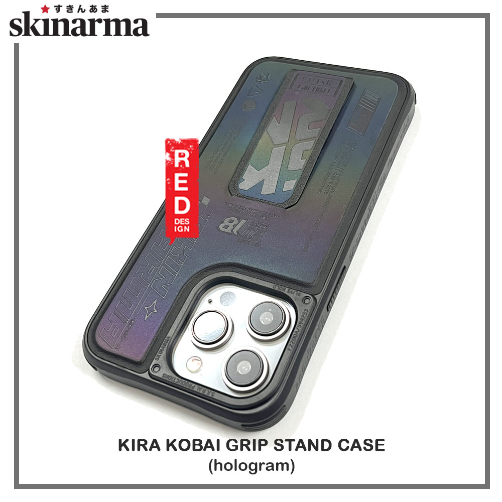 Picture of Apple iPhone 15 Pro Max 6.7 Case | Skinarma Magnetic Charge Kickstand Grip Stand Drop Protection Case for iPhone 15 Pro Max 6.7 (Kira Kobai Hologram)