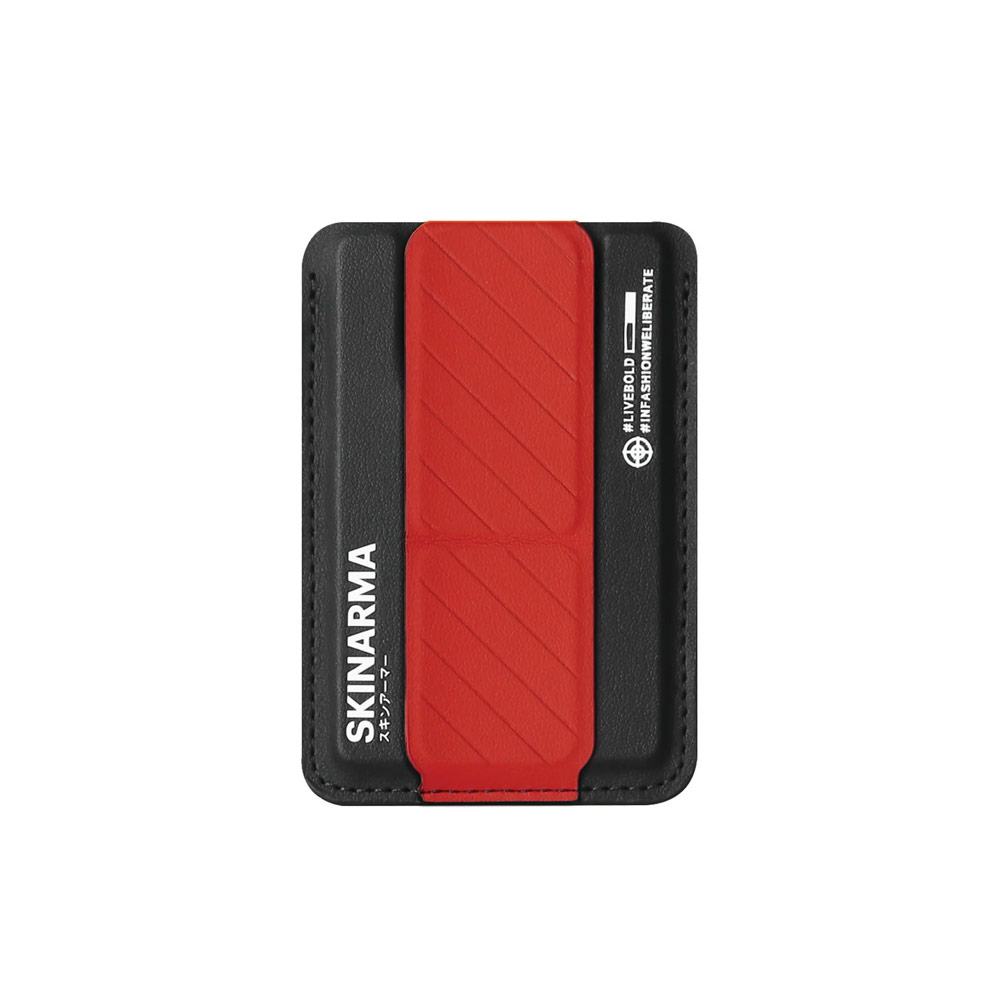 Picture of Skinarma Mag Charge Magnetic Card Holder with Stand Grip (Kado Black Red)