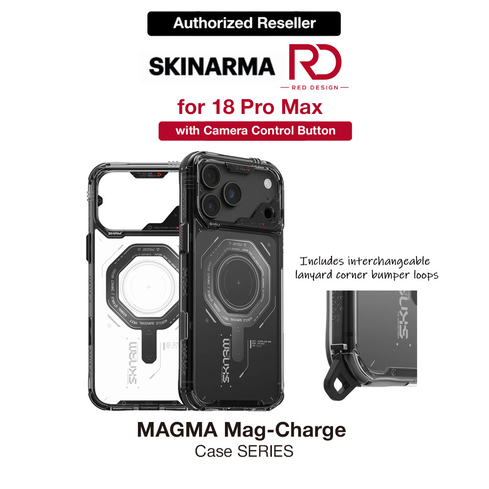Picture of Skinarma MAGMA Magnetic Charge Drop Protection Case with Camera Control Button for iPhone 18 Pro Max 6.9 - Graphite Apple iPhone 18 Pro Max- Apple iPhone 18 Pro Max Cases, Apple iPhone 18 Pro Max Covers, iPad Cases and a wide selection of Apple iPhone 18 Pro Max Accessories in Malaysia, Sabah, Sarawak and Singapore 