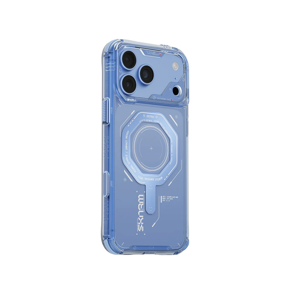 Picture of Apple iPhone 18 Pro Case | Skinarma MAGMA Magnetic Charge Drop Protection Case with Camera Control Button for iPhone 18 Pro 6.3 - Blue