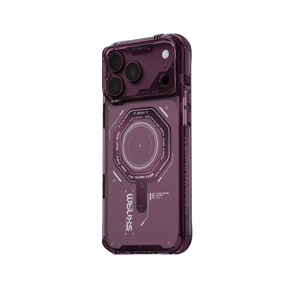 Picture of Apple iPhone 18 Pro Case | Skinarma MAGMA Magnetic Charge Drop Protection Case with Camera Control Button for iPhone 18 Pro 6.3 - Burgundy