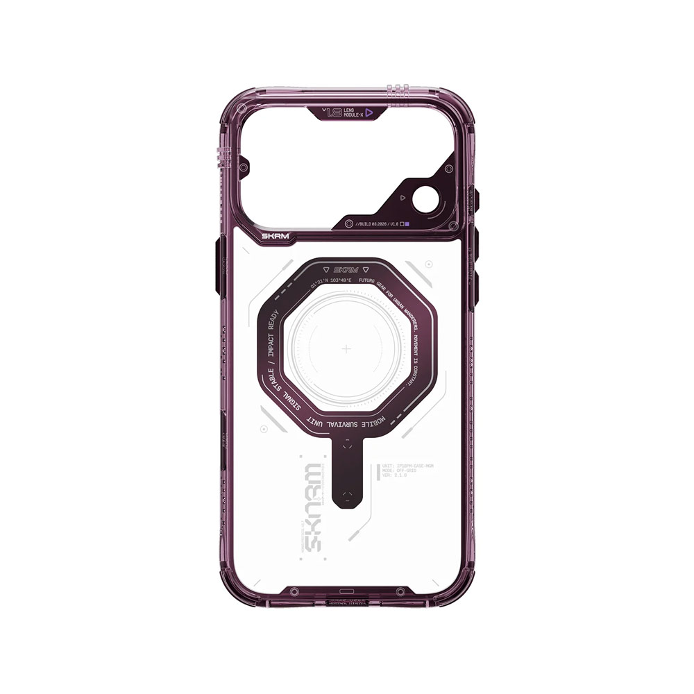 Picture of Apple iPhone 18 Pro Case | Skinarma MAGMA Magnetic Charge Drop Protection Case with Camera Control Button for iPhone 18 Pro 6.3 - Burgundy