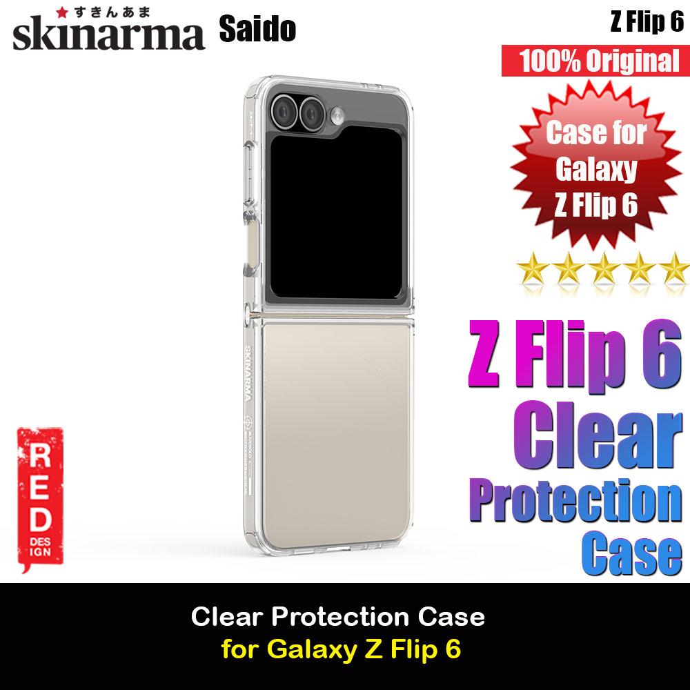 Picture of Skinarma Saido Slim Protection Case for Samsung Galaxy Z Flip 6 (Clear) Samsung Galaxy Z Flip 6- Samsung Galaxy Z Flip 6 Cases, Samsung Galaxy Z Flip 6 Covers, iPad Cases and a wide selection of Samsung Galaxy Z Flip 6 Accessories in Malaysia, Sabah, Sarawak and Singapore 