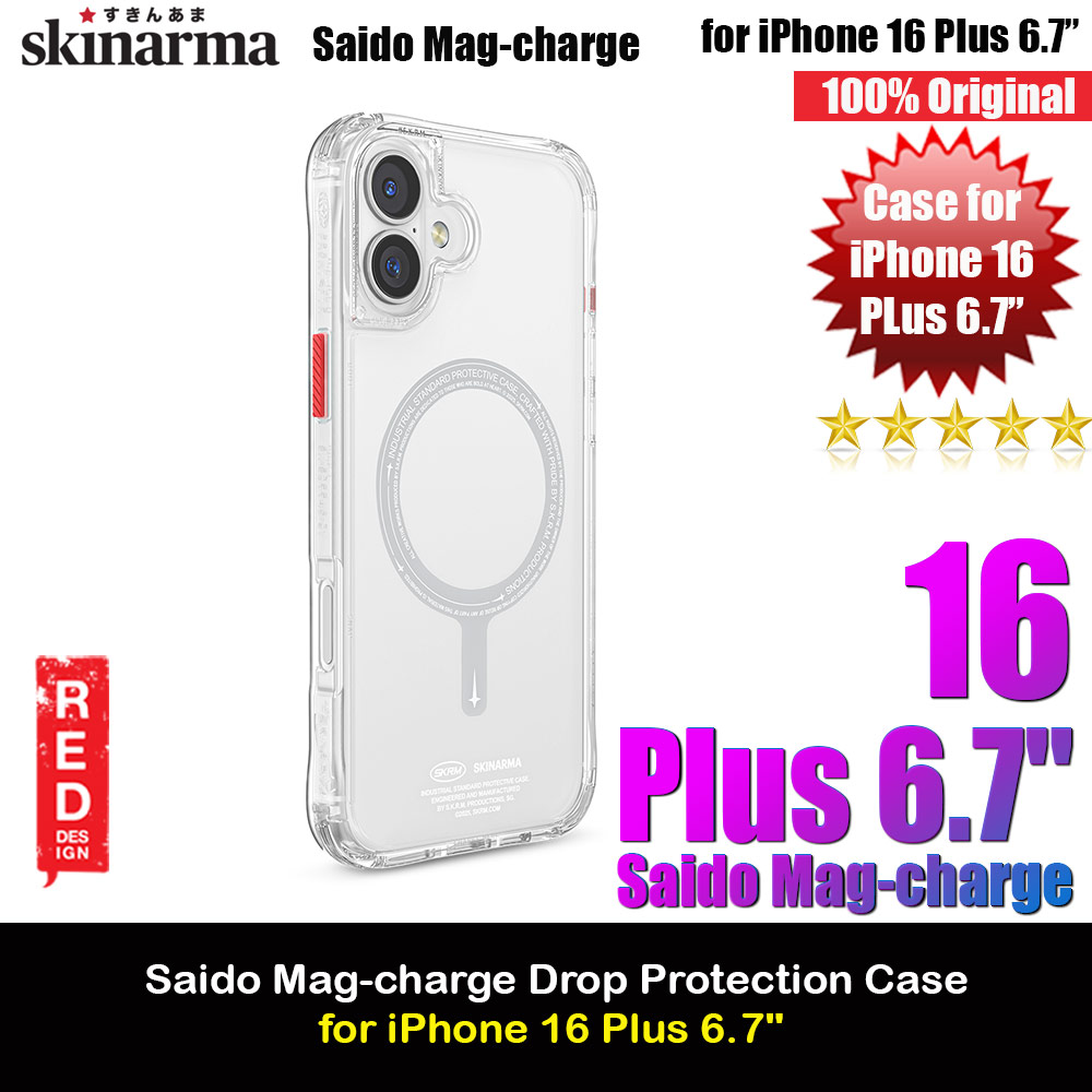 Picture of Skinarma Saido Magsafe Series Drop Protection Case for iPhone 16 Plus 6.7 (Clear) Apple iPhone 16 Plus 6.7- Apple iPhone 16 Plus 6.7 Cases, Apple iPhone 16 Plus 6.7 Covers, iPad Cases and a wide selection of Apple iPhone 16 Plus 6.7 Accessories in Malaysia, Sabah, Sarawak and Singapore 