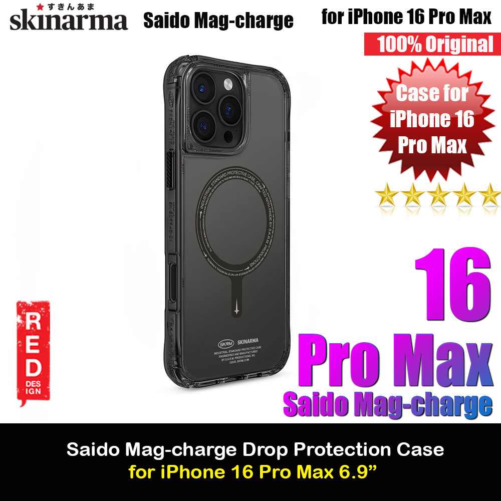 Picture of Skinarma Saido Magsafe Series Drop Protection Case for iPhone 16 Pro Max 6.9 (Black) Apple iPhone 16 Pro Max 6.9- Apple iPhone 16 Pro Max 6.9 Cases, Apple iPhone 16 Pro Max 6.9 Covers, iPad Cases and a wide selection of Apple iPhone 16 Pro Max 6.9 Accessories in Malaysia, Sabah, Sarawak and Singapore 