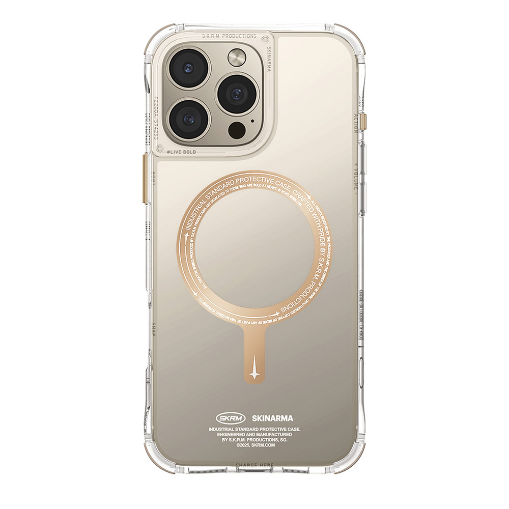 Picture of Apple iPhone 16 Pro Max 6.9 Case | Skinarma Saido Magsafe Series Drop Protection Case Prime Edition for iPhone 16 Pro Max 6.9 (Champagne)