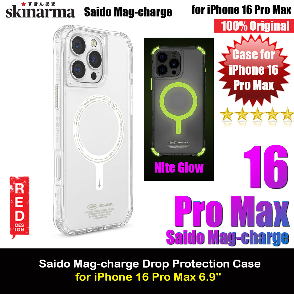 Picture of Skinarma Saido Magsafe Series Drop Protection Case NiteGlow Edition for iPhone 16 Pro Max 6.9 (Lime Green) Apple iPhone 16 Pro Max 6.9- Apple iPhone 16 Pro Max 6.9 Cases, Apple iPhone 16 Pro Max 6.9 Covers, iPad Cases and a wide selection of Apple iPhone 16 Pro Max 6.9 Accessories in Malaysia, Sabah, Sarawak and Singapore 