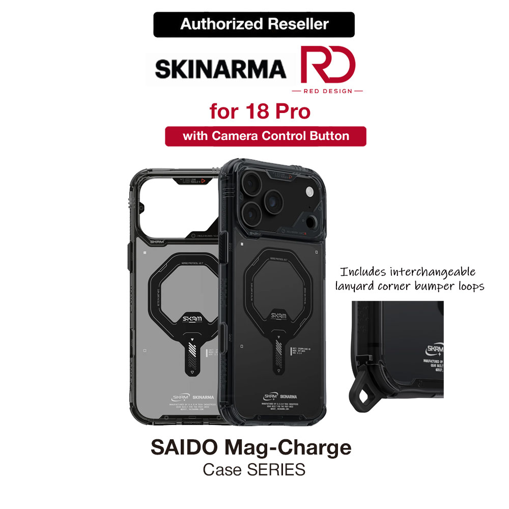 Picture of Skinarma Saido Magnetic Charge Drop Protection Case with Camera Control Button for iPhone 18 Pro 6.3 - Graphite Apple iPhone 18 Pro- Apple iPhone 18 Pro Cases, Apple iPhone 18 Pro Covers, iPad Cases and a wide selection of Apple iPhone 18 Pro Accessories in Malaysia, Sabah, Sarawak and Singapore 
