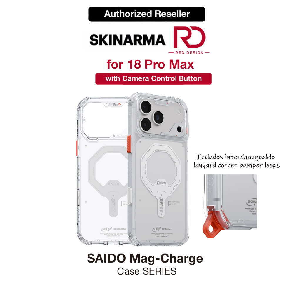 Picture of Skinarma Saido Magnetic Charge Drop Protection Case with Camera Control Button for iPhone 18 Pro Max 6.9 - Clear Apple iPhone 18 Pro Max- Apple iPhone 18 Pro Max Cases, Apple iPhone 18 Pro Max Covers, iPad Cases and a wide selection of Apple iPhone 18 Pro Max Accessories in Malaysia, Sabah, Sarawak and Singapore 