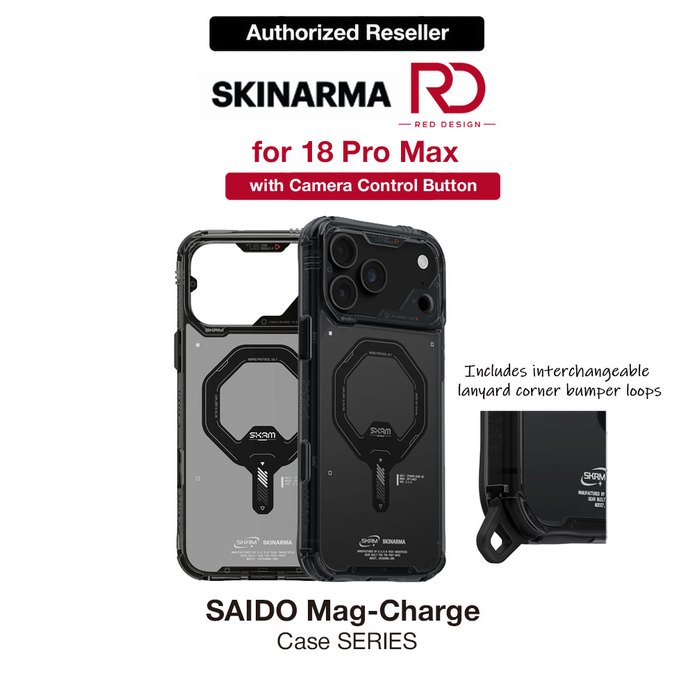Picture of Skinarma Saido Magnetic Charge Drop Protection Case with Camera Control Button for iPhone 18 Pro Max 6.9 - Graphite Apple iPhone 18 Pro Max- Apple iPhone 18 Pro Max Cases, Apple iPhone 18 Pro Max Covers, iPad Cases and a wide selection of Apple iPhone 18 Pro Max Accessories in Malaysia, Sabah, Sarawak and Singapore 