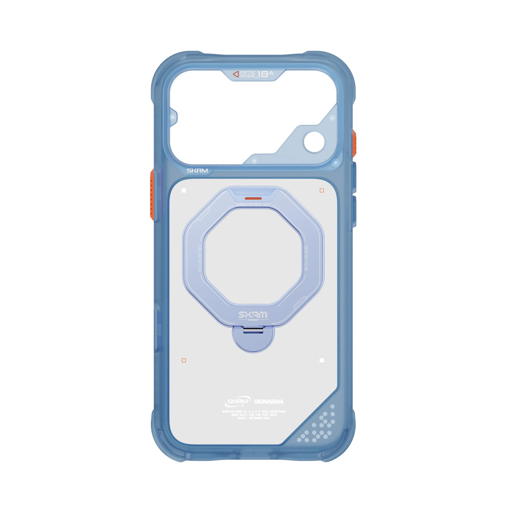 Picture of Apple iPhone 18 Pro Max Case | Skinarma Saturn Magnetic Charge 360° Rotatable Kickstand Drop Protection Case with Camera Control Button for iPhone 18 Pro Max 6.9 - Blue