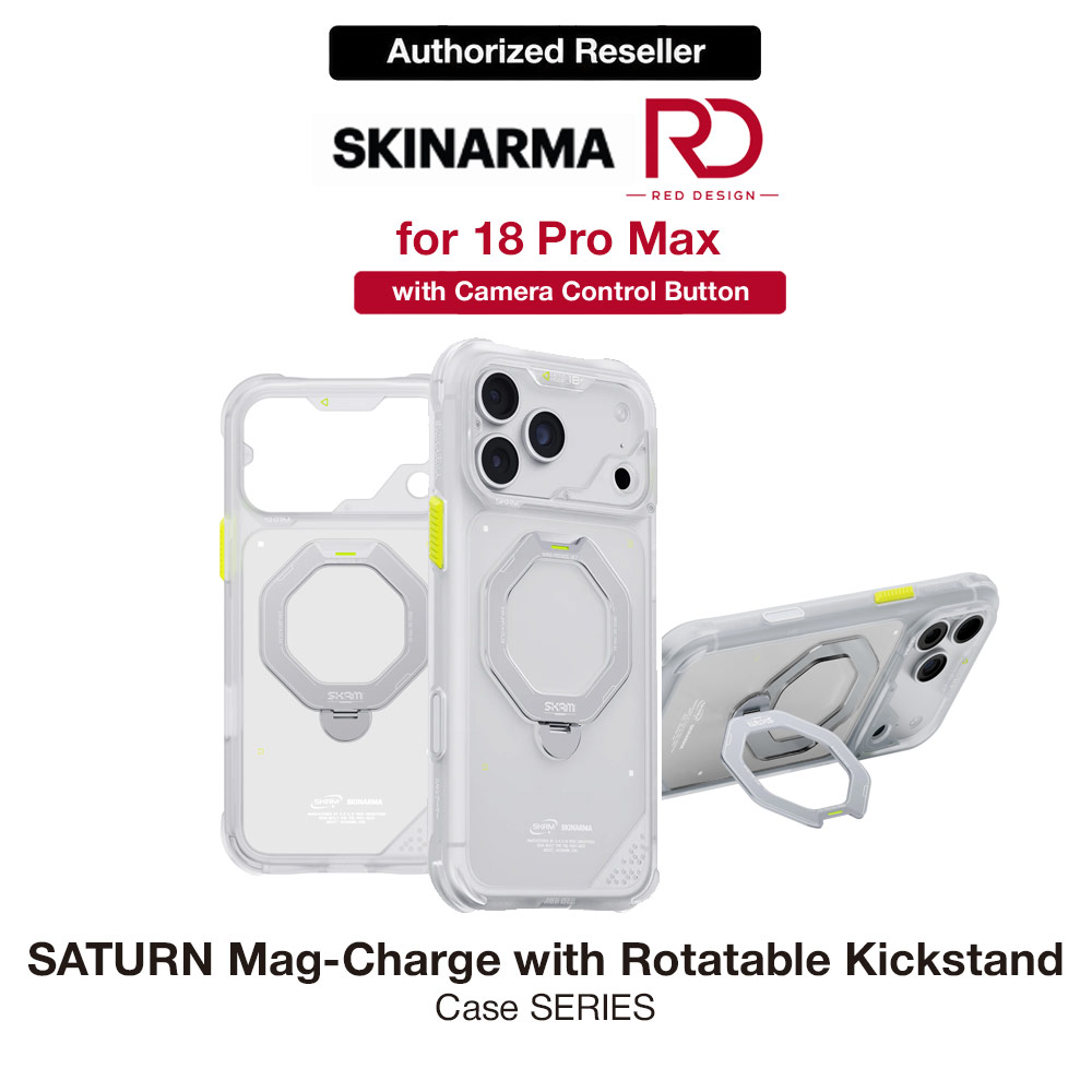 Picture of Skinarma Saturn Magnetic Charge 360° Rotatable Kickstand Drop Protection Case with Camera Control Button for iPhone 18 Pro Max 6.9 - Frost Apple iPhone 18 Pro Max- Apple iPhone 18 Pro Max Cases, Apple iPhone 18 Pro Max Covers, iPad Cases and a wide selection of Apple iPhone 18 Pro Max Accessories in Malaysia, Sabah, Sarawak and Singapore 