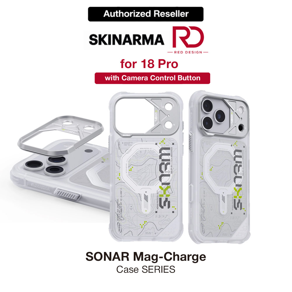 Picture of Skinarma Sonar Magnetic Charge Drop Protection Case with Camera Control Button for iPhone 18 Pro 6.3 - White Apple iPhone 18 Pro- Apple iPhone 18 Pro Cases, Apple iPhone 18 Pro Covers, iPad Cases and a wide selection of Apple iPhone 18 Pro Accessories in Malaysia, Sabah, Sarawak and Singapore