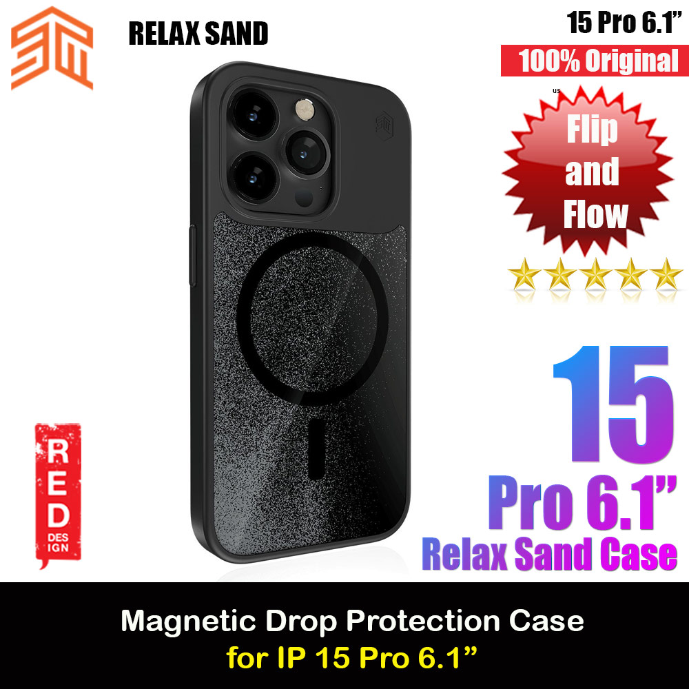 Picture of STM Relax Sand Magnetic Drop Protection Case for iPhone 15 Pro 6.1 (Black Grey) Apple iPhone 15 Pro 6.1- Apple iPhone 15 Pro 6.1 Cases, Apple iPhone 15 Pro 6.1 Covers, iPad Cases and a wide selection of Apple iPhone 15 Pro 6.1 Accessories in Malaysia, Sabah, Sarawak and Singapore 