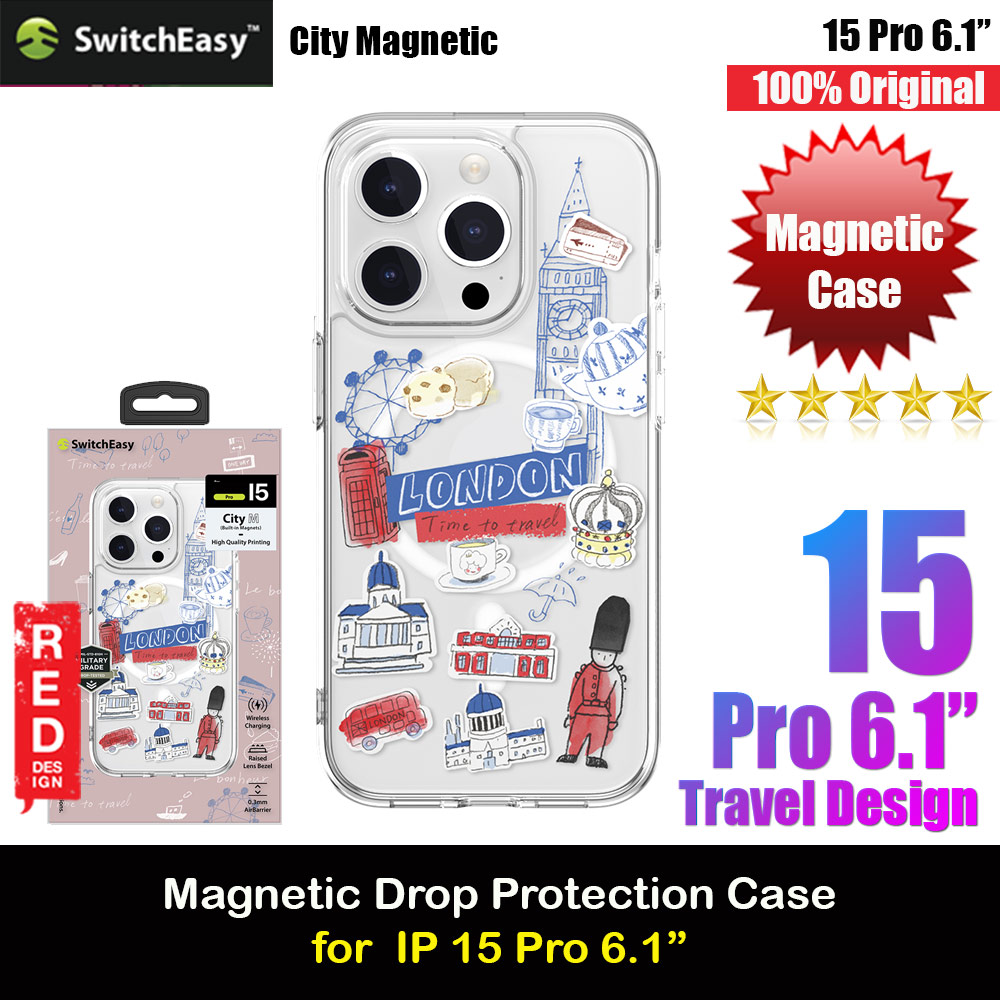 Picture of Switcheasy Travel City Double In Mold Decoration Fashionable Magsafe Compatible Case for Apple iPhone 15 Pro 6.1 (London) Apple iPhone 15 Pro 6.1- Apple iPhone 15 Pro 6.1 Cases, Apple iPhone 15 Pro 6.1 Covers, iPad Cases and a wide selection of Apple iPhone 15 Pro 6.1 Accessories in Malaysia, Sabah, Sarawak and Singapore 