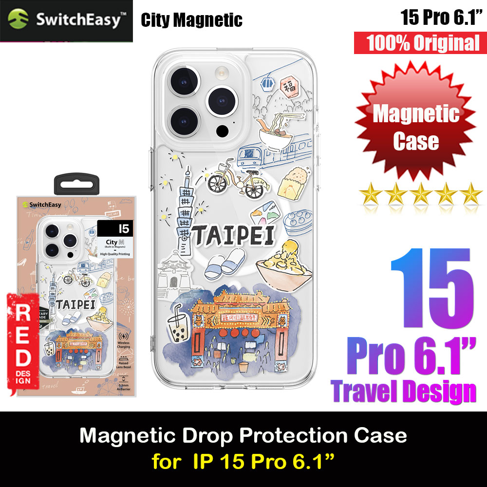 Picture of Switcheasy Travel City Double In Mold Decoration Fashionable Magsafe Compatible Case for Apple iPhone 15 Pro 6.1 (Taipei) Apple iPhone 15 Pro 6.1- Apple iPhone 15 Pro 6.1 Cases, Apple iPhone 15 Pro 6.1 Covers, iPad Cases and a wide selection of Apple iPhone 15 Pro 6.1 Accessories in Malaysia, Sabah, Sarawak and Singapore 