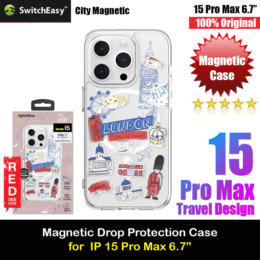 Picture of Switcheasy Travel City Double In Mold Decoration Fashionable Magsafe Compatible Case for Apple iPhone 15 Pro Max 6.7 (London) Apple iPhone 15 Pro Max 6.7- Apple iPhone 15 Pro Max 6.7 Cases, Apple iPhone 15 Pro Max 6.7 Covers, iPad Cases and a wide selection of Apple iPhone 15 Pro Max 6.7 Accessories in Malaysia, Sabah, Sarawak and Singapore 