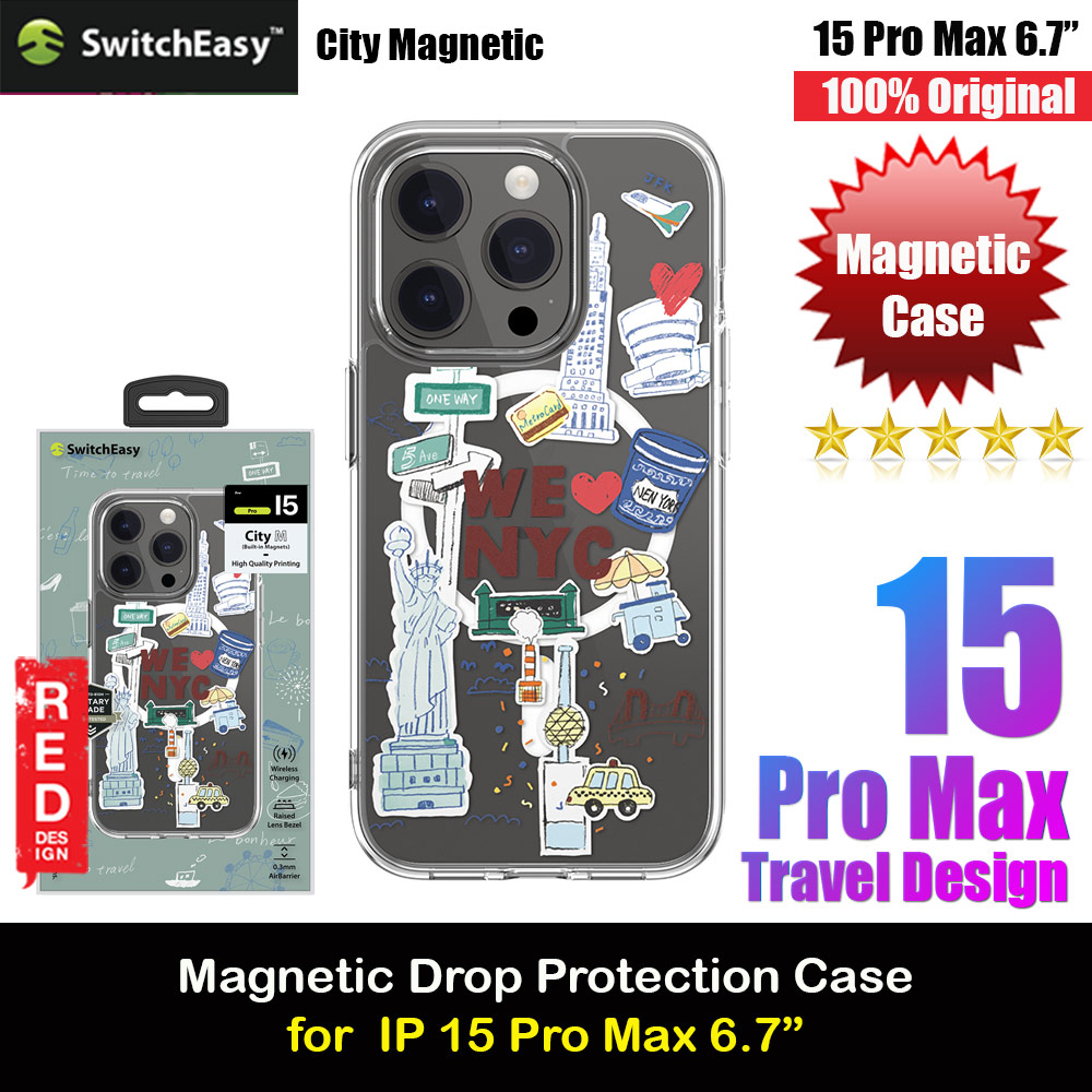 Picture of Switcheasy Travel City Double In Mold Decoration Fashionable Magsafe Compatible Case for Apple iPhone 15 Pro Max 6.7 (New York) Apple iPhone 15 Pro Max 6.7- Apple iPhone 15 Pro Max 6.7 Cases, Apple iPhone 15 Pro Max 6.7 Covers, iPad Cases and a wide selection of Apple iPhone 15 Pro Max 6.7 Accessories in Malaysia, Sabah, Sarawak and Singapore 