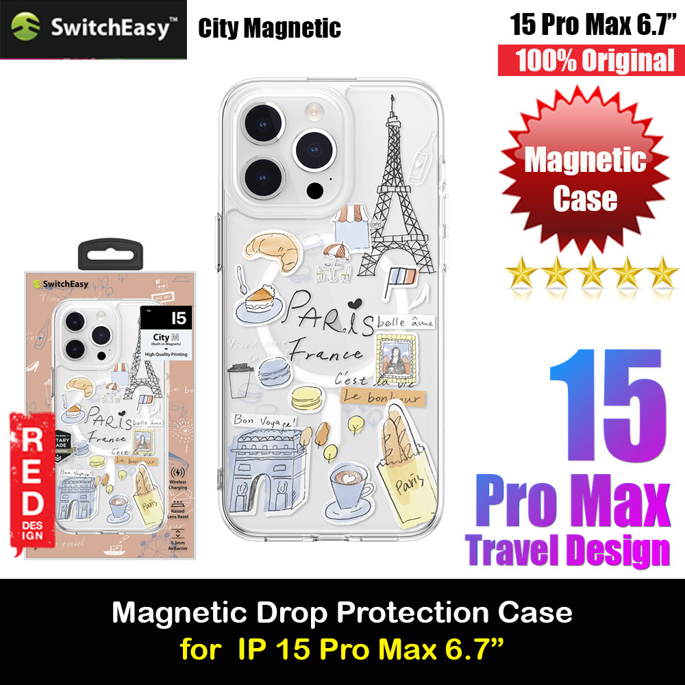 Picture of Switcheasy Travel City Double In Mold Decoration Fashionable Magsafe Compatible Case for Apple iPhone 15 Pro Max 6.7 (Paris) Apple iPhone 15 Pro Max 6.7- Apple iPhone 15 Pro Max 6.7 Cases, Apple iPhone 15 Pro Max 6.7 Covers, iPad Cases and a wide selection of Apple iPhone 15 Pro Max 6.7 Accessories in Malaysia, Sabah, Sarawak and Singapore 