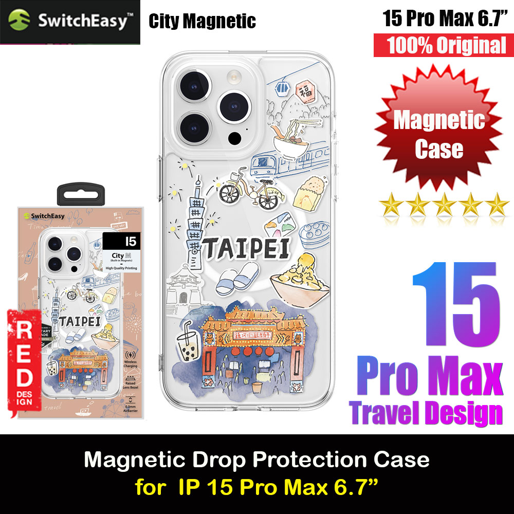 Picture of Switcheasy Travel City Double In Mold Decoration Fashionable Magsafe Compatible Case for Apple iPhone 15 Pro Max 6.7 (Taipei) Apple iPhone 15 Pro Max 6.7- Apple iPhone 15 Pro Max 6.7 Cases, Apple iPhone 15 Pro Max 6.7 Covers, iPad Cases and a wide selection of Apple iPhone 15 Pro Max 6.7 Accessories in Malaysia, Sabah, Sarawak and Singapore 
