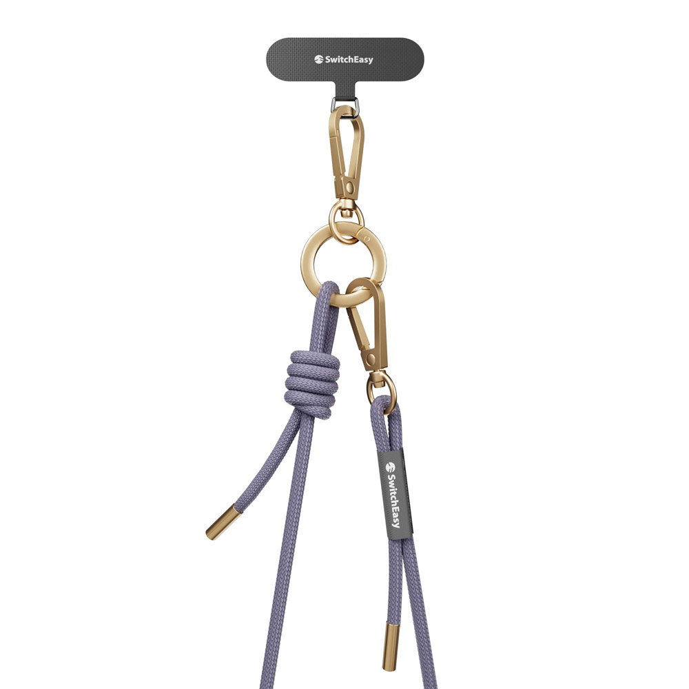 Picture of Switcheasy Easy Strap with Multiple Hang Design Crossbody Lanyard Shoulder Holder Card Link Adjustable Strap for any closed-bottom phone case (British Lavender)